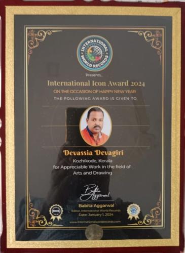 Artist Devassia Devagiri Awards