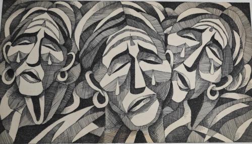 Pen and pencil works of Artist Devassia Devagiri