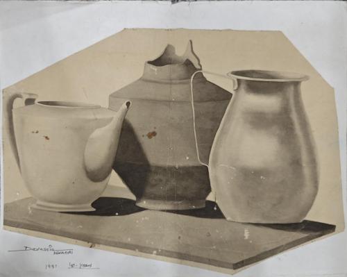Pen and pencil works of Artist Devassia Devagiri