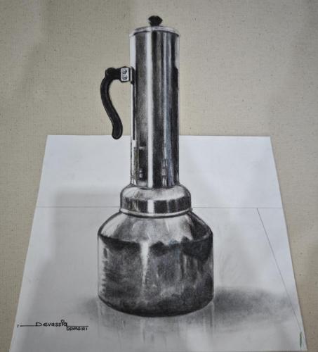 Pen and pencil works of Artist Devassia Devagiri
