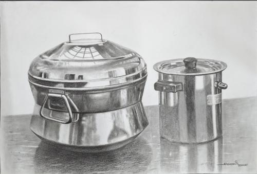 Pen and pencil works of Artist Devassia Devagiri