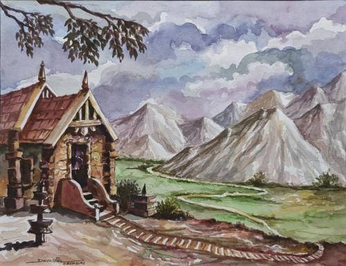 Water colour works of Artist Devassia Devagiri