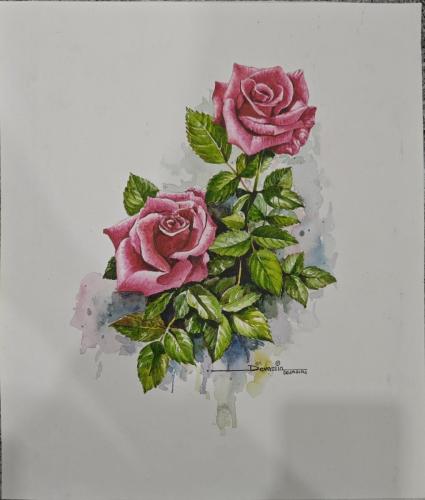 Water colour works of Artist Devassia Devagiri
