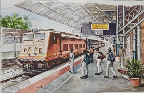 Water colour works of Artist Devassia Devagiri