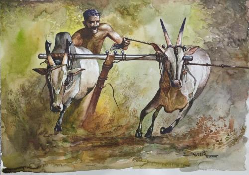 Water colour works of Artist Devassia Devagiri