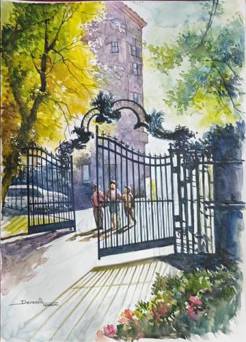 Water colour works of Artist Devassia Devagiri